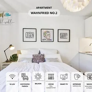 Apartment Wahnfried No2 - Citynah Wohnen Mit Küche, Duschbad Und Balkon
